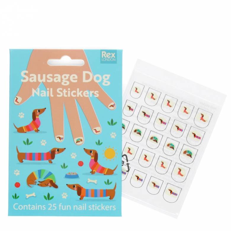 Sausage Dog Nail Stickers 3+