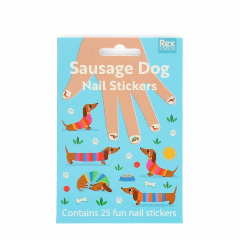 Sausage Dog Nail Stickers 3+
