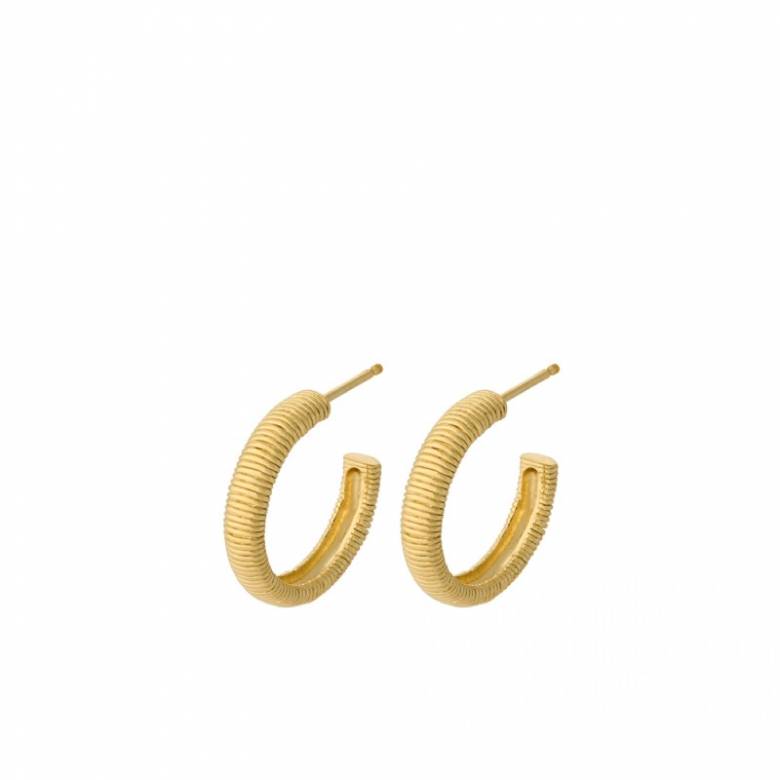 Sea Breeze Hoop Earrings In Gold By Pernille Corydon