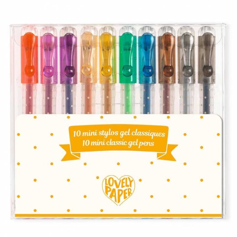 Set Of 10 Mini Gel Pens By Djeco 6+