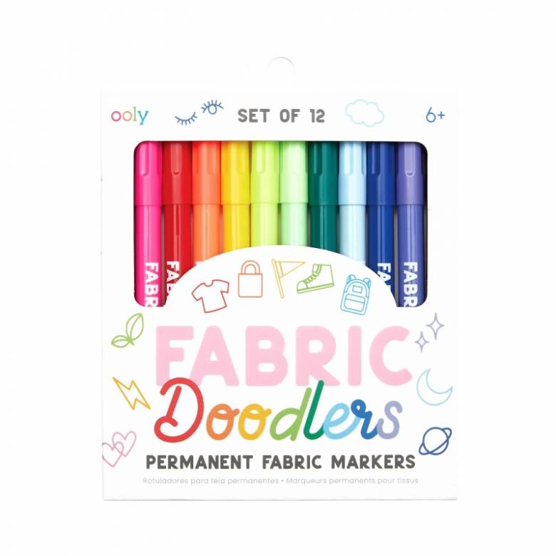 Set Of 12 Fabric Doodlers Fabric Pens 6+