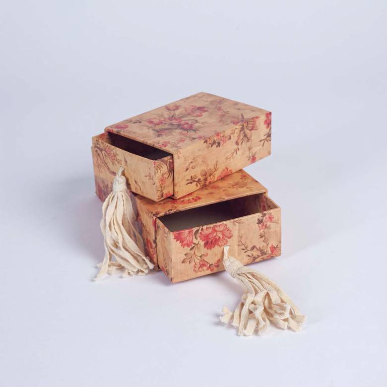 Set Of 2 Floral Drawer Boxes
