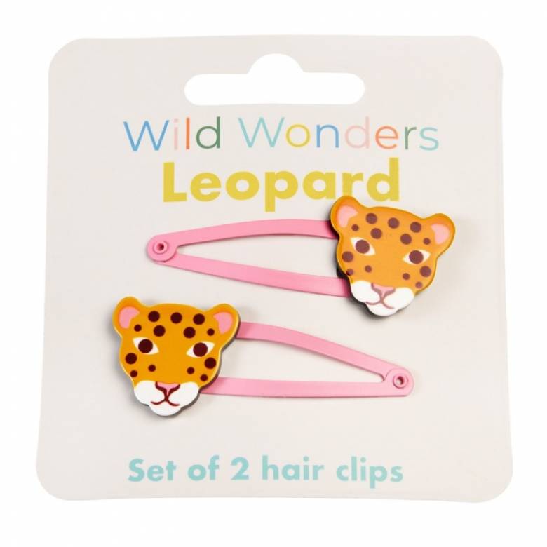 Set Of 2 Leopard Hairclips
