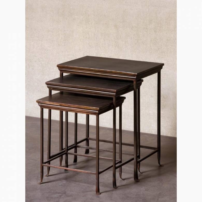 Set Of 3 Metal Nesting Side Tables