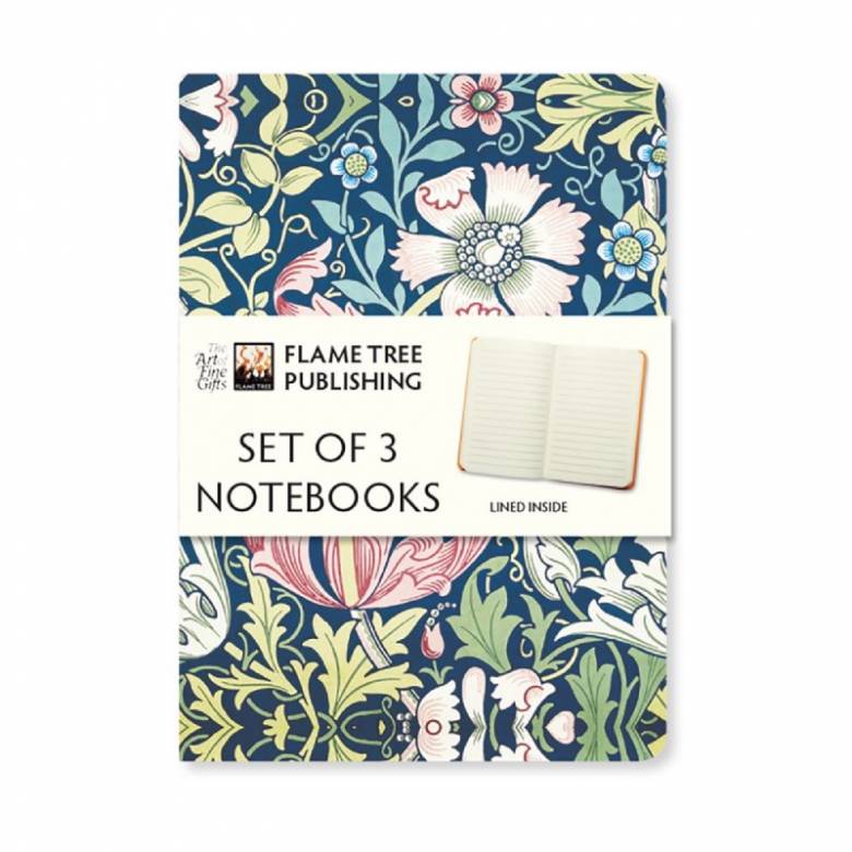 Set Of 3 Small William Morris Print Notebooks