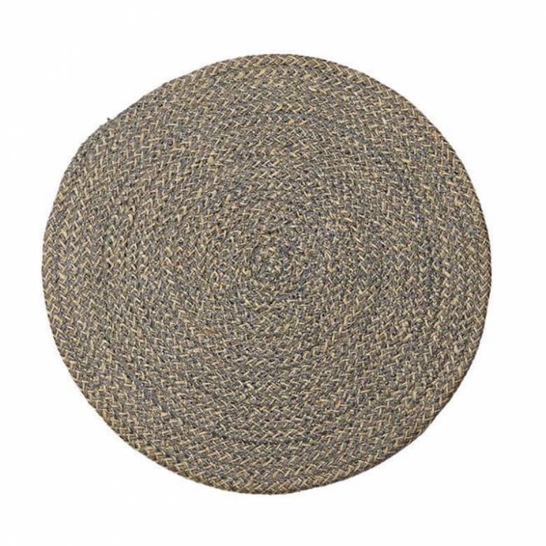 Set Of 4 Jute Placemats In Gull Grey 27cm