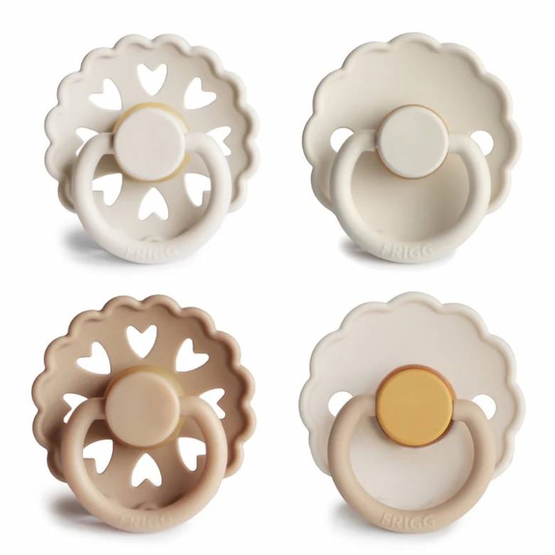 Set Of 4 Latex Dummy Pacifiers Snowflake Dream