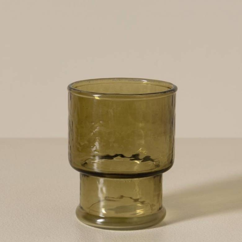 Set Of 4 Stacking Glass Tumblers In Green