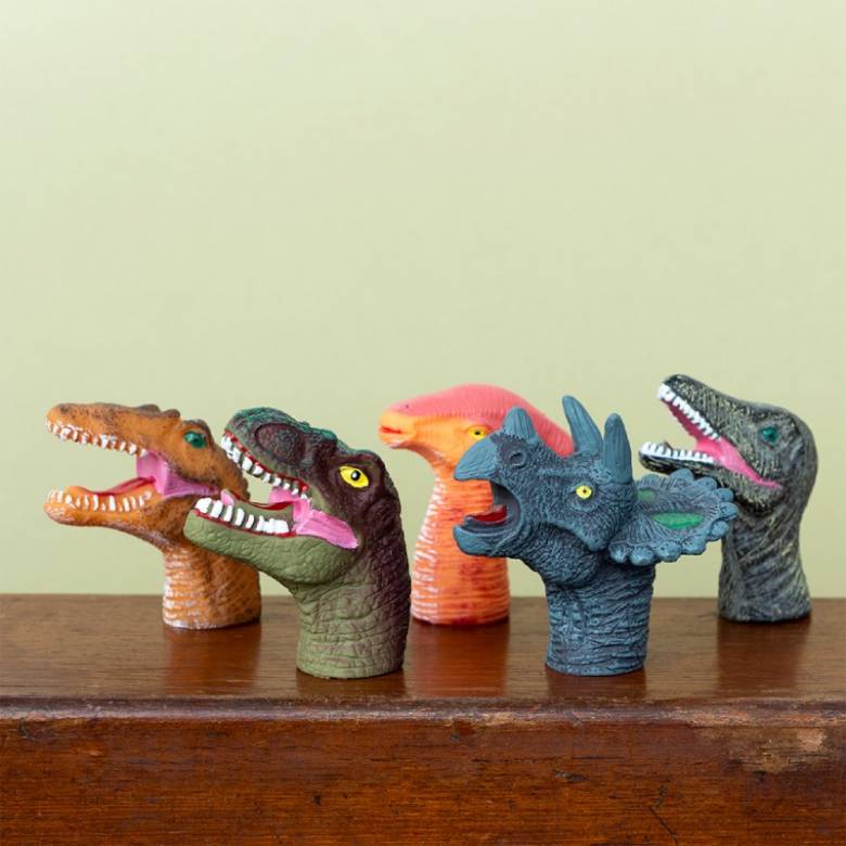 Set Of 5 Dinosaur Finger Puppets 3+