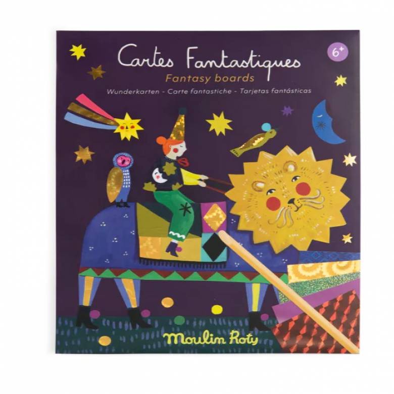 Set Of 6 Fantasy Scratch Art Cards By Moulin Roty 6+
