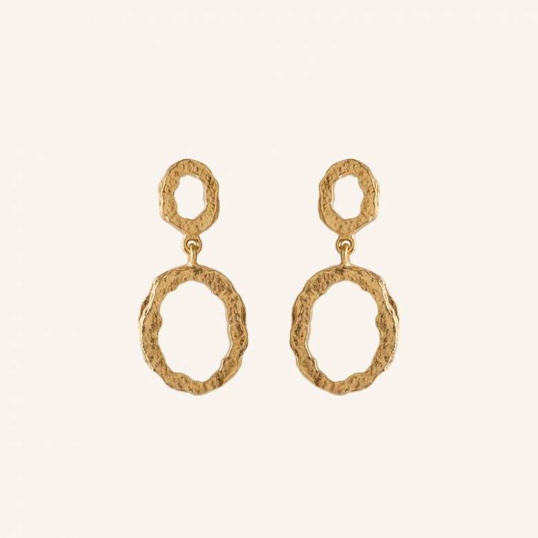 Shadow Storm Earrings In Gold By Pernille Corydon