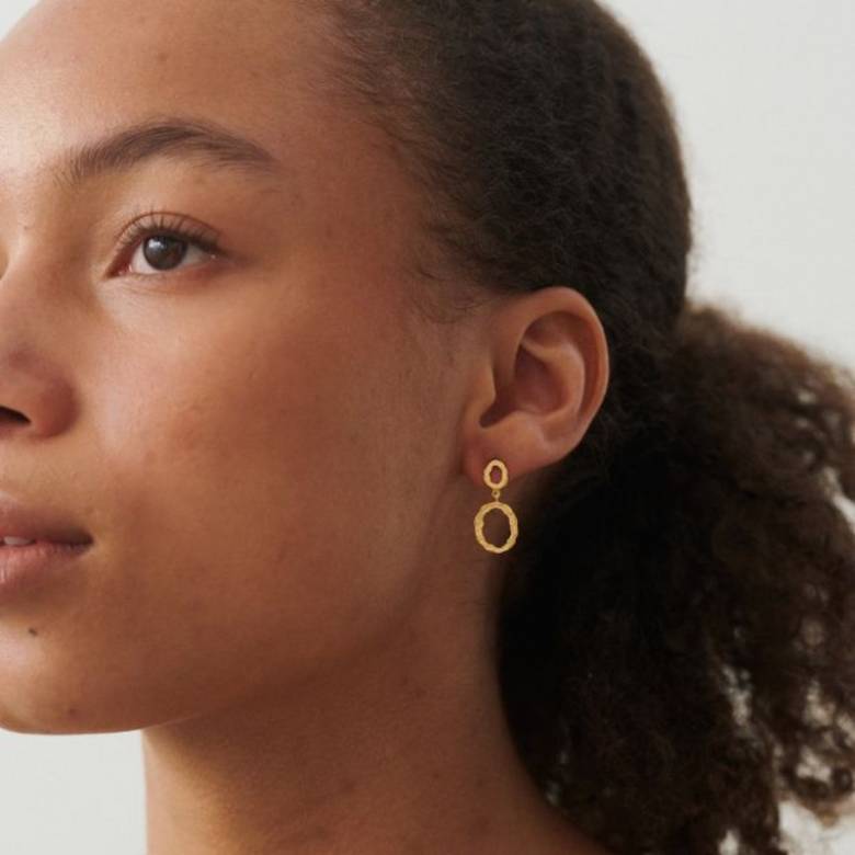 Shadow Storm Earrings In Gold By Pernille Corydon