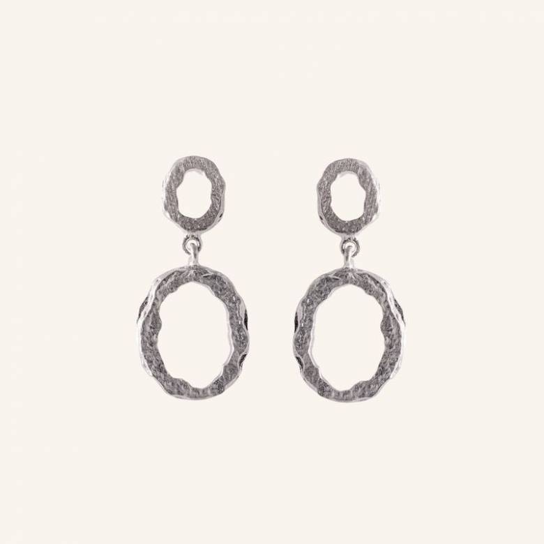 Shadow Storm Earrings In Silver By Pernille Corydon