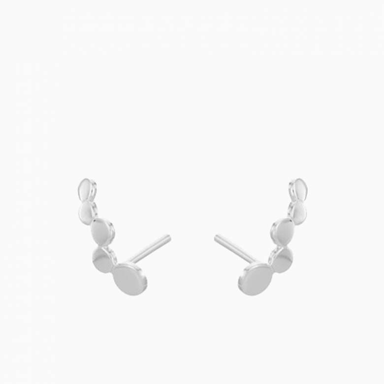 Sheen Stud Earrings In Silver By Pernille Corydon