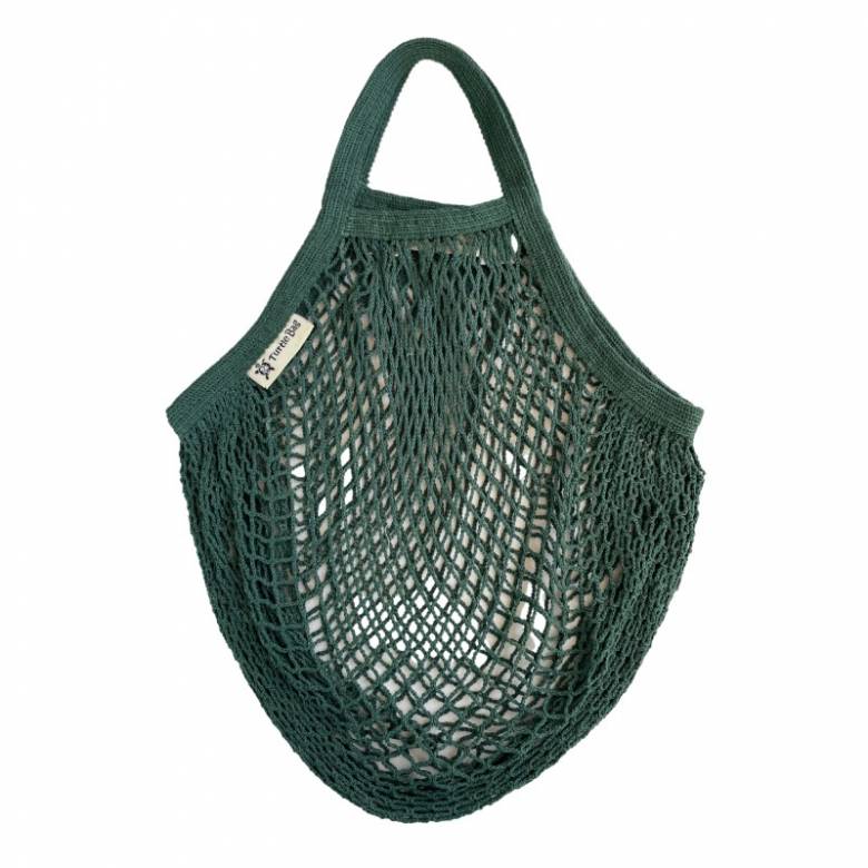 Short Handled Cotton String Bag - Organic Bottle Green