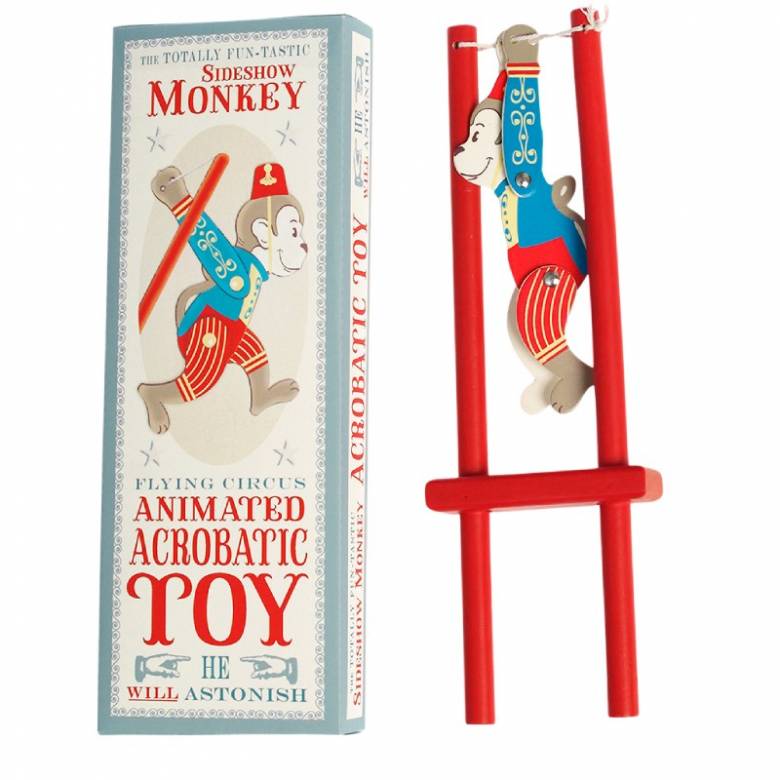 Sideshow Monkey Acrobatic Wooden Toy 3+