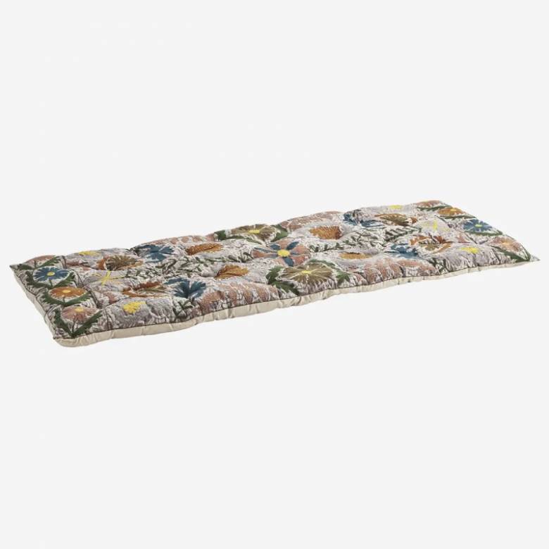 Embroidered Folding Mattress In Multi Colours