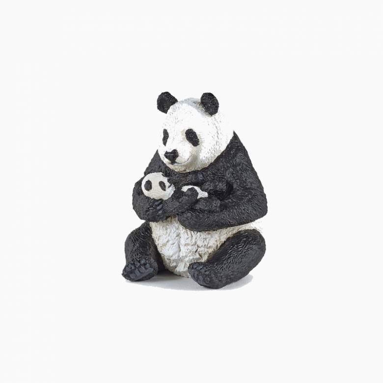 Sitting Panda With Baby - Papo Animal Figure