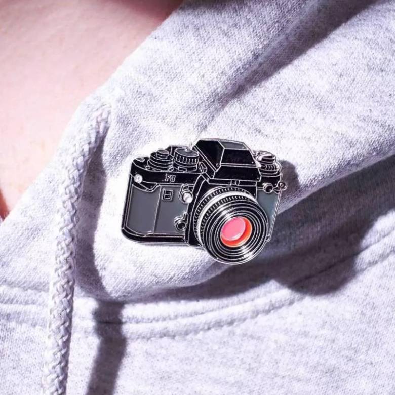 SLR Camera Enamel Badge Pin