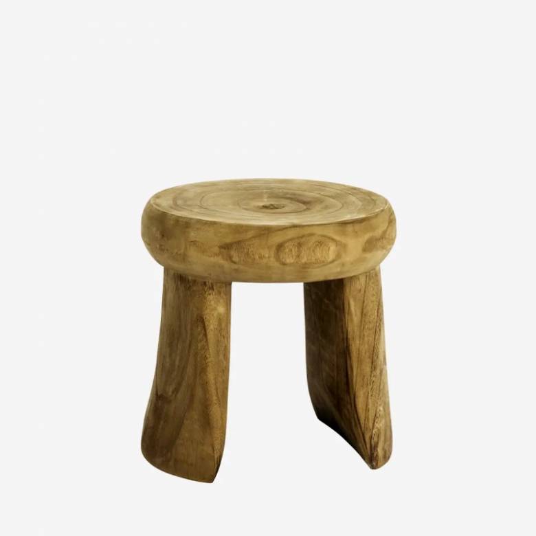 Small Chunky Wooden Circular Stool