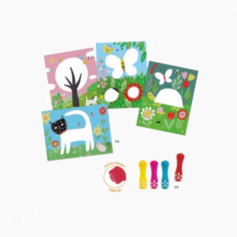 Small Dots Painting Arts Set By Djeco 18m+