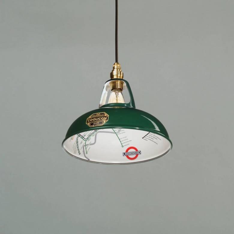 Small Green District Line Enamel Shade By Coolicon