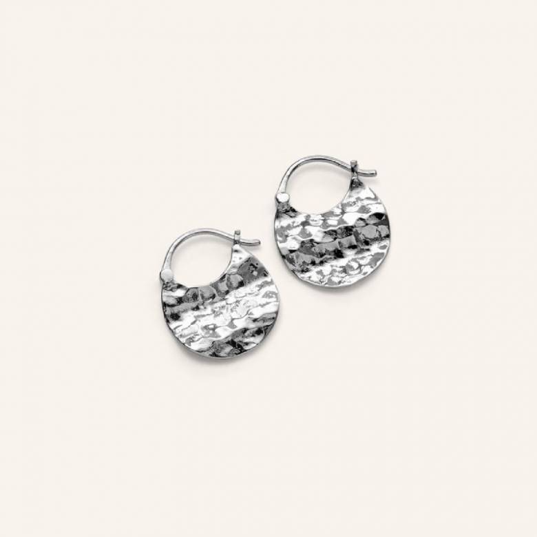 Small Halo Earrings In Silver By Pernille Corydon