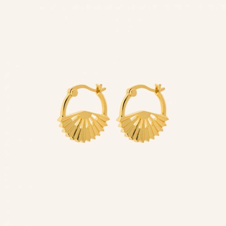 Small Sphere Hoop Earrings In Gold By Pernille Corydon