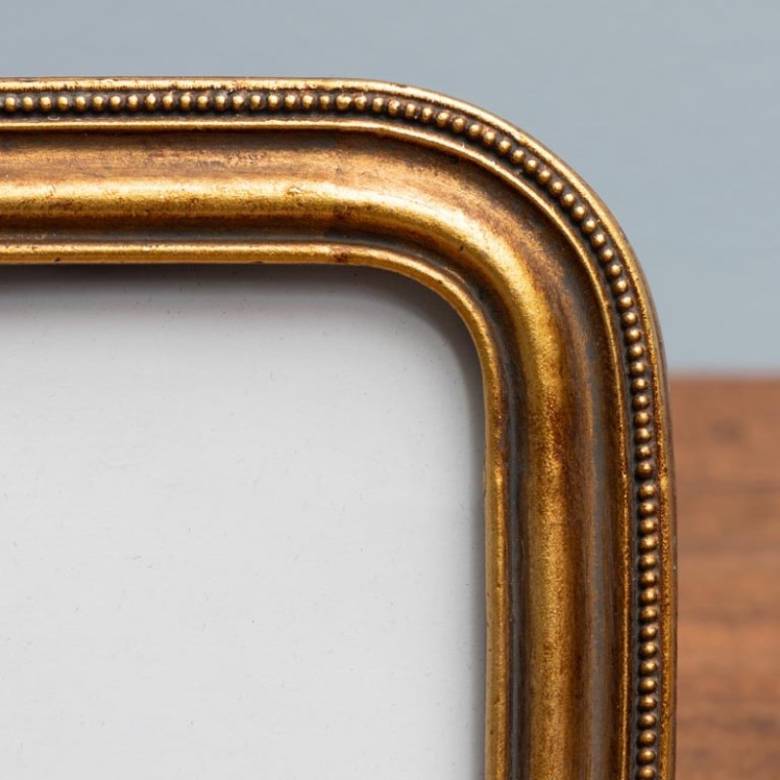 Small Square Photo Frame In Gold With Rounded Edges