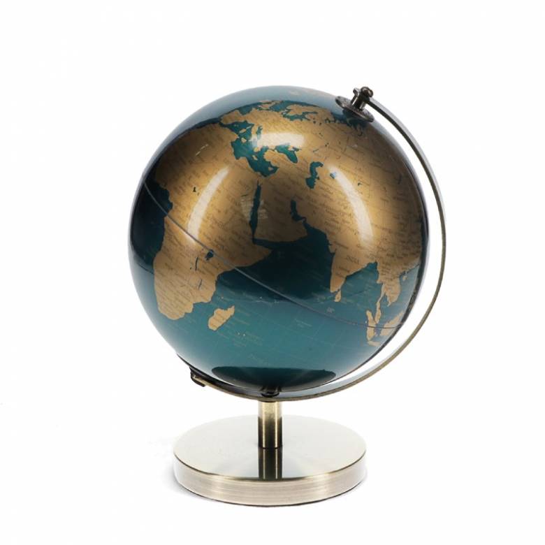 Small USB Illuminated Globe Light In Blue & Gold