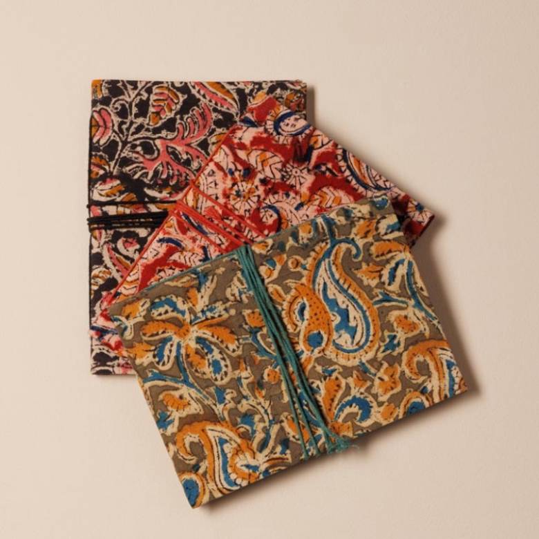 Soft Cover Notebook In Sari Fabric