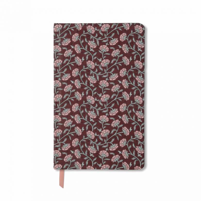 Soft Touch Journal In Burgundy Vintage Floral