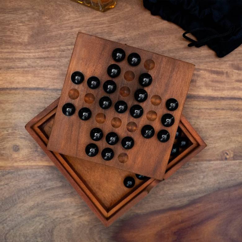 Solitaire Game In Wooden Box