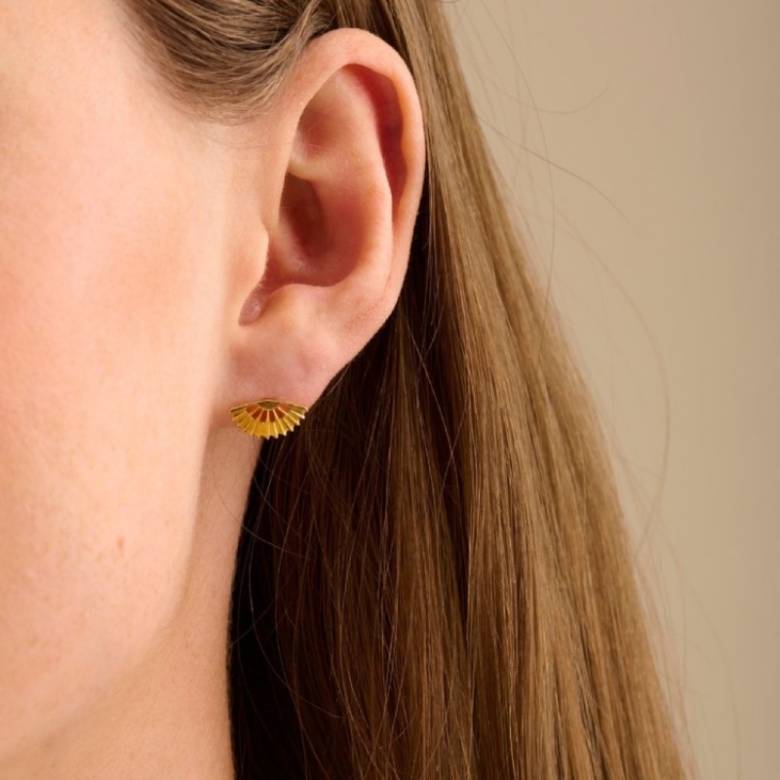 Sphere Stud Earrings In Gold By Pernille Corydon