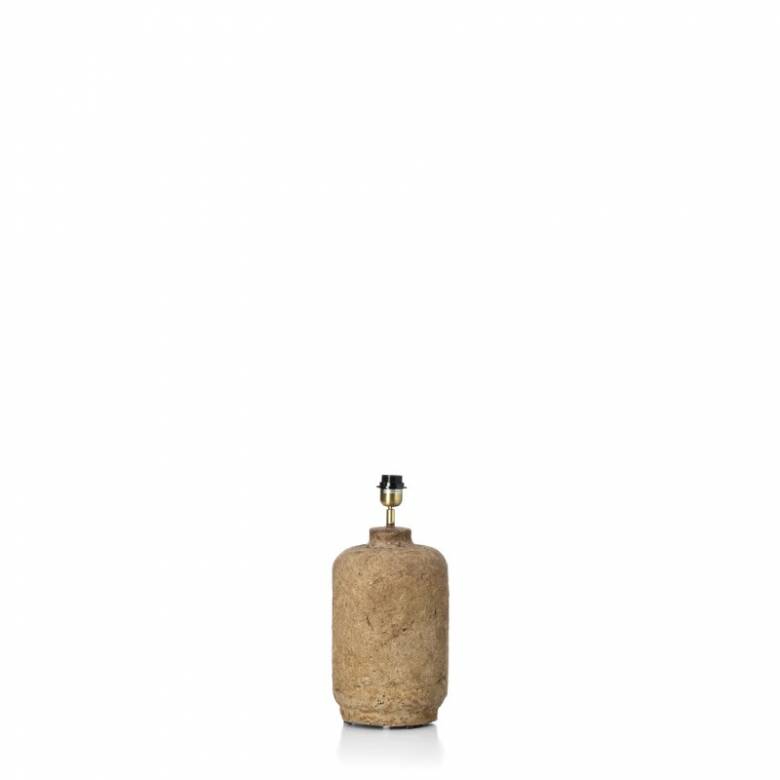 Stoneware Floor Lamp With Long Linen Shade