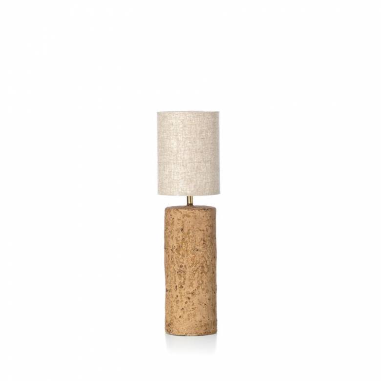 Stoneware Table Lamp With Linen Shade