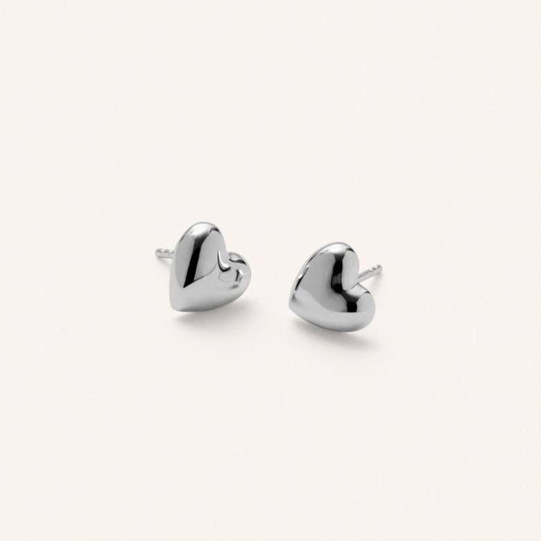 Sweetheart Earsticks Stud Earrings In Silver By Pernille Corydon