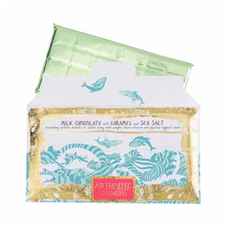 Swim WIth Whales - Milk Chocolate, Caramel & Sea Salt Bar 100g