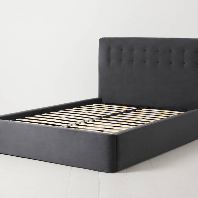 Swyft Bed 01 - Double Size Bed Frame - Velvet Charcoal