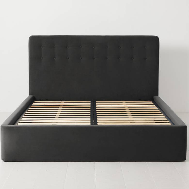 Swyft Bed 01 - King Size Bed Frame - Velvet Charcoal
