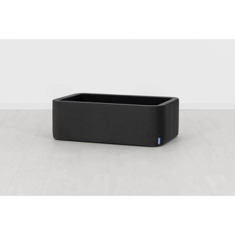 Swyft - Large Rectangular Storage Ottoman - Velvet Charcoal