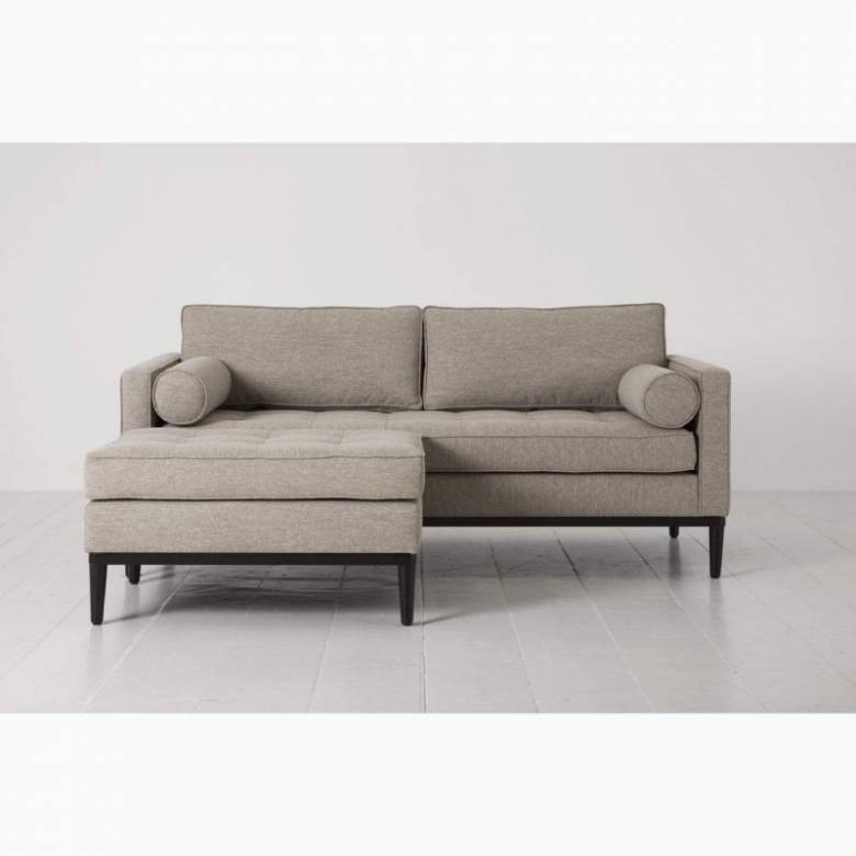 Swyft - Model 02 - 2 Seater Sofa - Left Corner - Linen Pumice