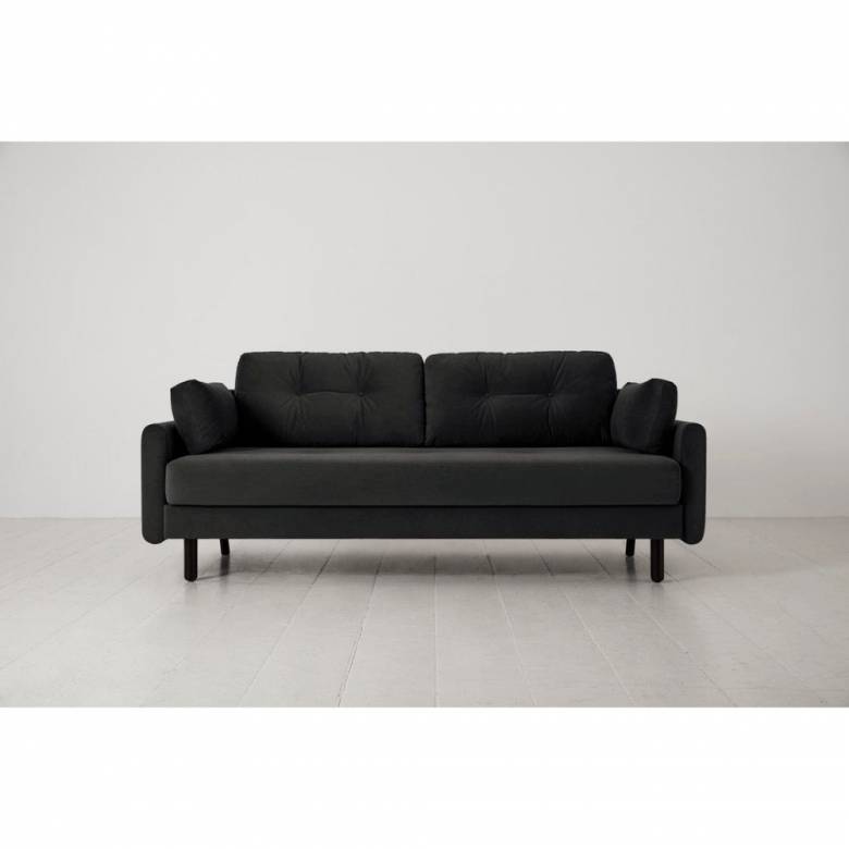 Swyft Model 04 - 3 Seater Sofa Bed - Velvet Charcoal