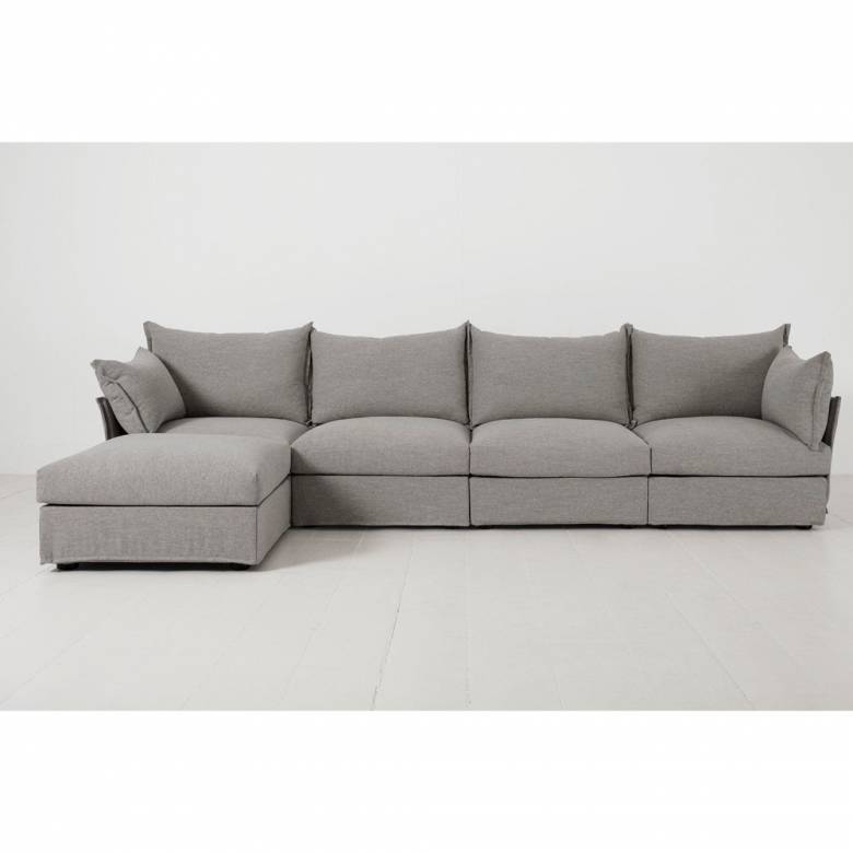 Swyft - Model 06 - 4 Seater Left Chaise Sofa - Linen Shadow