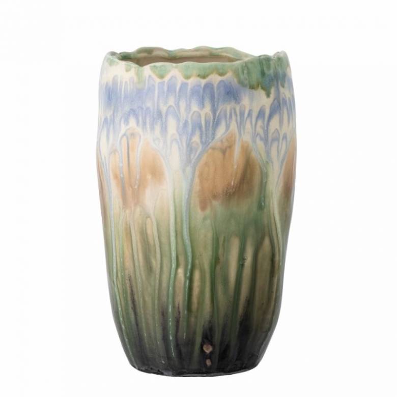 Tall Nouveau Glazed Stoneware Vase H: 26cm