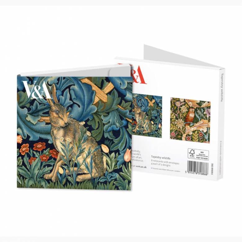 Tapestry Wildlife - Set Of 8 Notecards & Envelopes