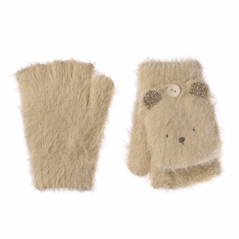 Teddy Bear Fluffy Gloves 3-6 Years