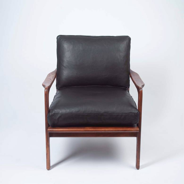 The Karsten Armchair In Black Leather