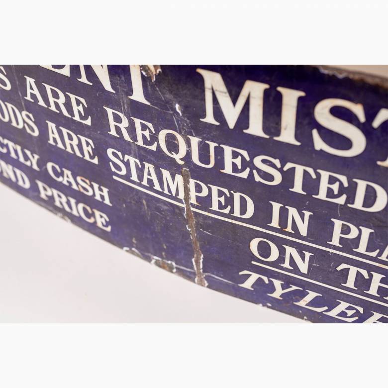 Vintage Shop Sign - To Prevent Mistakes
