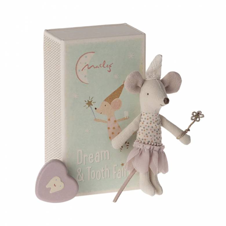 Tooth Fairy Little Sister Mouse In Matchbox By Maileg 3+